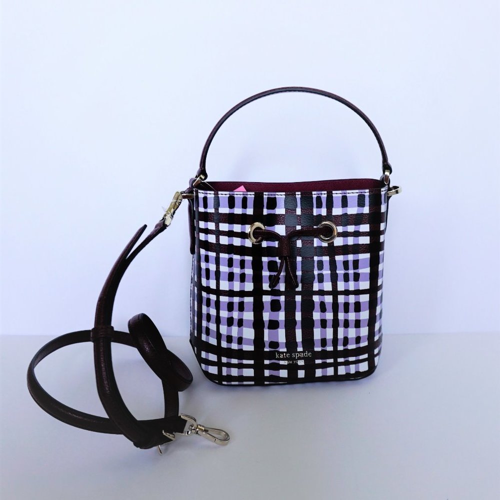 Kate Spade Eve S Bucket Xbody Bag Purple Multi - Picture 9 of 15